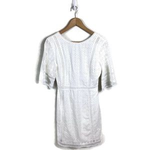 NEW NWT L’agence Dress White Eyelet Sheath